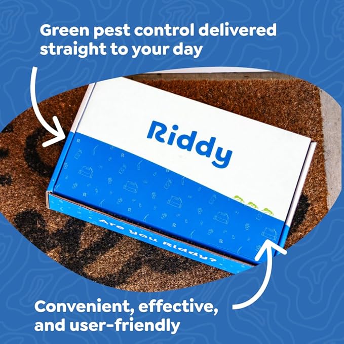 Riddy Pest Pro Kit Effective Against 100+ Bugs Includes Rechargeable Sprayer Traps Gloves &amp Tips Guide Long-Lasting Barrier for Unwanted Pests Professional-Grade Treatment