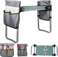 LUCKYERMORE Upgraded Garden Kneeler and Seat Foldable Gardening Stool with 2 Tool Pouches with Wider &amp Softer EVA Kneeling Pad Gardening Gift for Parents Seniors Lightweight &amp Heavy Duty