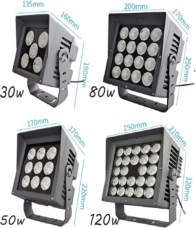 Outdoor Narrow Beam Spotlight - Long Range Rotation Spotlight IP65 Outdoor Waterproof Long-Range Beam Light Projection Light Villa Led Beam Landscape Lights(Blue80W(85-265V))