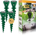 Solar Powered Mole Repellent for Lawns 4 PackIP65 Waterproof Mole Snake Repeller Noiseless Design Vibrating Stake Repels Outdoor Snakes Gophers Moles