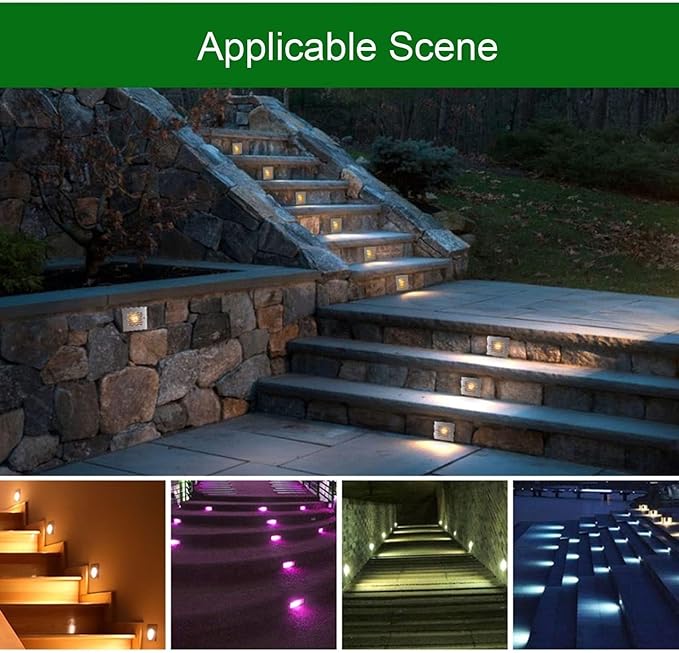 LED Beam Spotlights - LED Outdoor Step Lights AC220V Outdoor Spotlight Recessed Spotlight For Yard Lawn IP65 Waterproof Square Buried Spotlight For Outdoor Patio Deck Landscape Lighting(White2w(2
