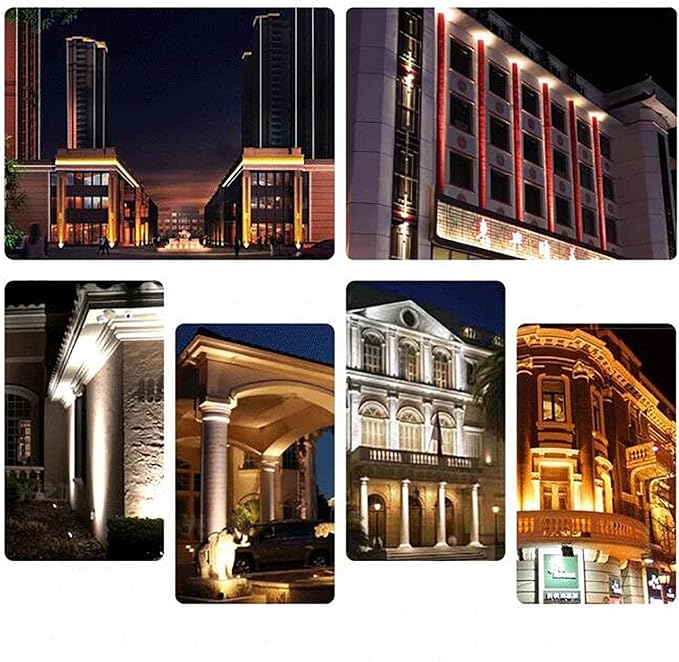 Spotlight - LED Beam Light Wall Lamp Landscape LightingOutdoor Ground LED Landscape Lights 180° Adjustable Bracket Long-Distance Beam Spotlight Easy Installation(Warm White3W)