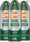OFF! Deep Woods Insect Repellent Spray with 25 Percent DEET Provides up to 8 Hours of Mosquito Protection 6 Ounce (Pack of 3)