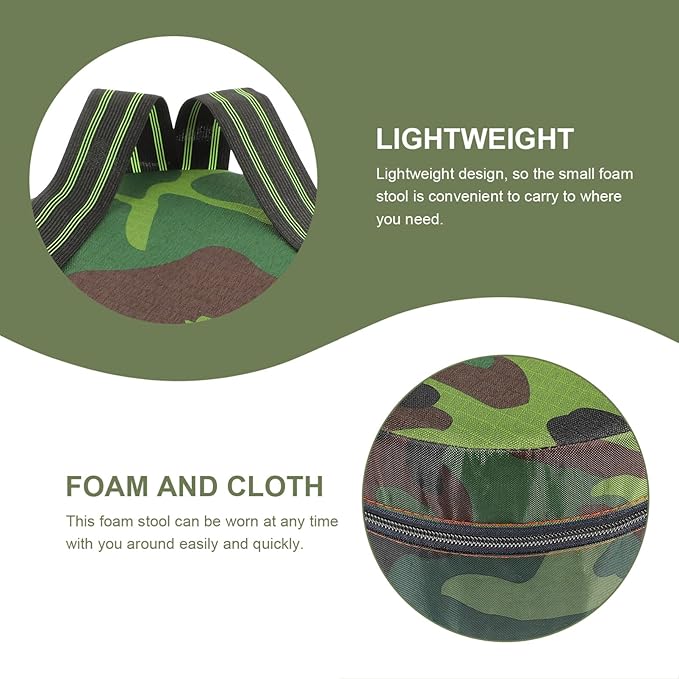 Happyyami Garden Wearable Stool Gardening Cushion Foam Gardeners Work Seat Stool Outdoor Portable Farming Hip Chair for Outside Planting Farming Fishing Random Style Garden Weeding Stool