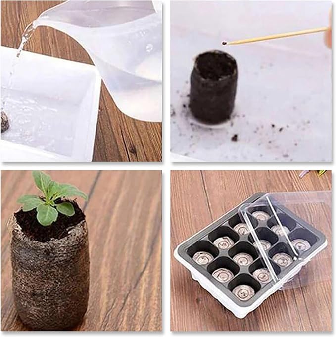 220 Pcs Professional Peat Pellets Plant Starting Soil Block Seedling Plugs Environmental Garden Nursery