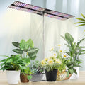 JCBritw 200W LED Grow Light on Stand for Indoor Plants Desktop Plant Growing Lamp Full Spectrum with UV IR 90 Degree Lens Tabletop Plant Light for Seed Starting Seedlings Veg Fruits and Flower