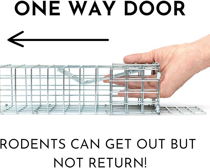 Excluder One Way Squirrel and Rodent Trap - Control Mice Rats Bats Squirrels and More - Fine Copper Mesh Wool Included To Seal Hole- Better than Steel Wool - Good for Attic Door (3 x 3 Opening)