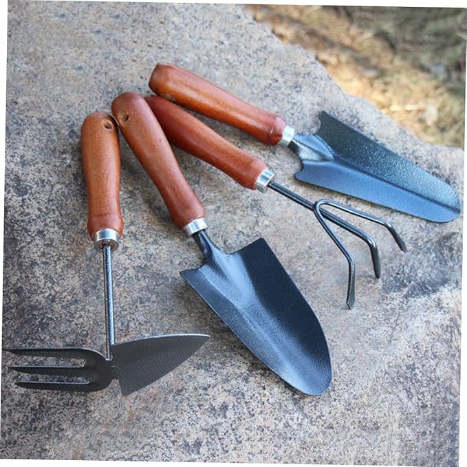 Milisten 12pcs Mini Garden Tool Set Iron Shovel Handle for Planting Transplanting and Weeding for Gardening Enthusiasts Thickened Coating Design