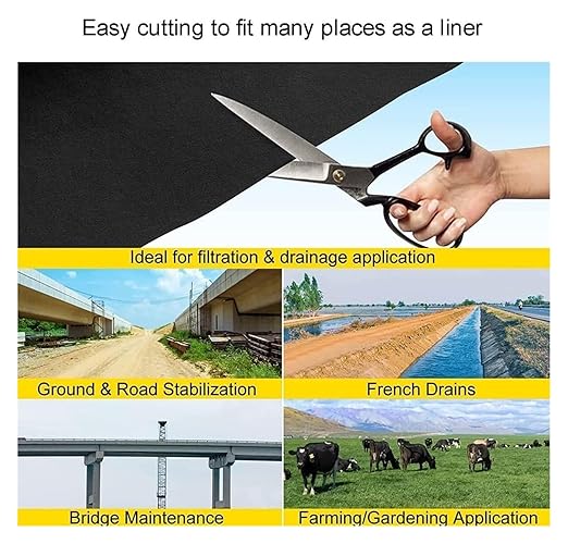 Driveway Fabric Weed Barrier Fabric Weed Control Film Barrier Fabric for Garden Plant Mulch Membrane(0.6 * 200m)
