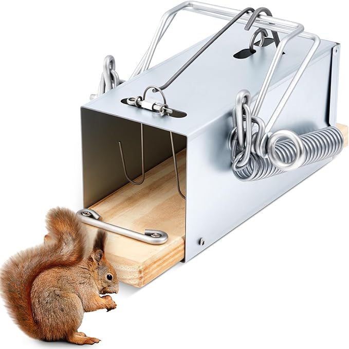 Qualirey 1 Pcs Tube Trap Squirrel Trap Outdoor Safe and Effective Pest Control Ground Squirrel Killer for Commercial and Residential for Backyards Patios Gardens