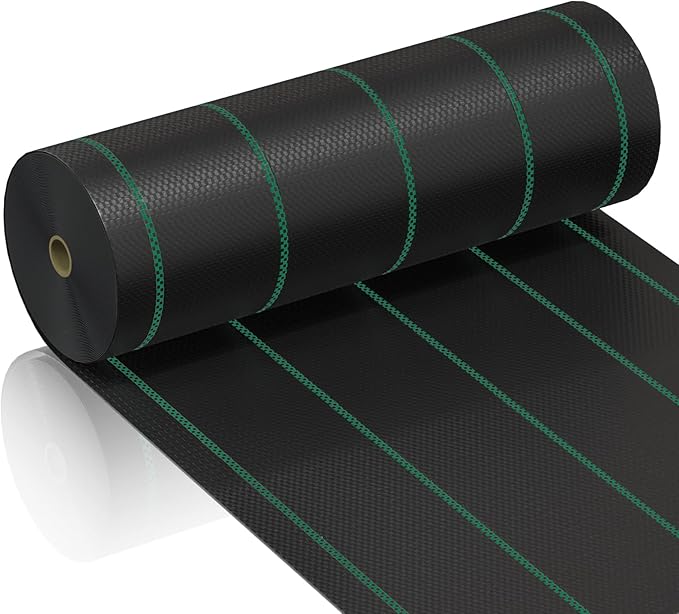 6ft x 300ft Weed Barrier Landscape Fabric 3.5oz Heavy Duty Woven Ground Cover 1800 Sq Ft Coverage Geotextile Weed Cloth for Gardening Driveway French Drain - UV Resistant