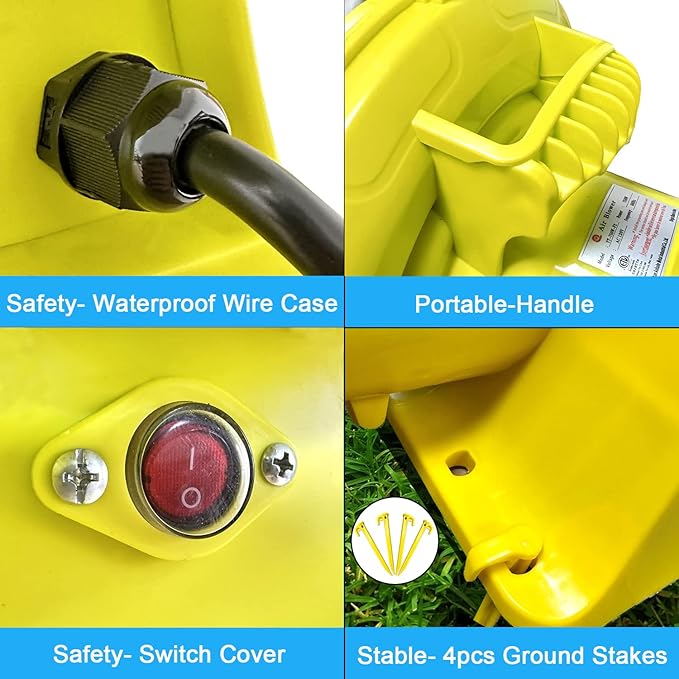 750 Watt Inflatable Air Blower 1HP Bounce House Blower Water Slides air Sofas Paint Booth and Other Suitable Outdoor inflatables Electric Air Pump Fan