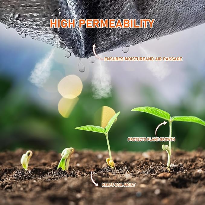 Weed Barrier Landscape Fabric Weed Barrier Landscape Fabric Durable Geotextile Fabric for Landscaping French Drains (4 * 100)