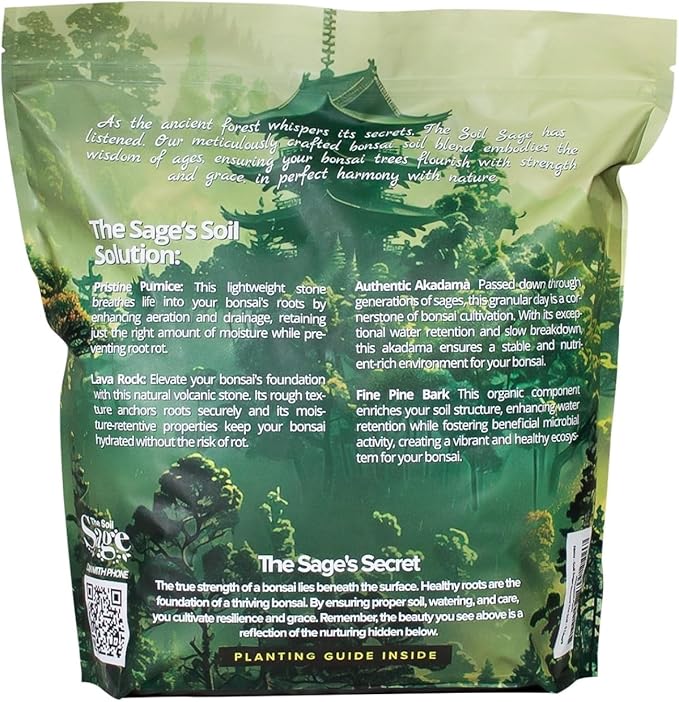 5qts/5l Premium Bonsai Mix - U.S.A. Made Ready to Use - Akadama Pumice Lava Rock Fine Pine Bark - Large Bag for All Bonsai Tree - High Drainage Potting Repotting (Bonsai Soil / 5 QT)