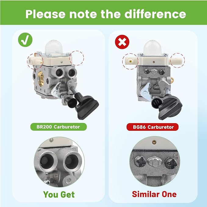 BR200 Carburetor with Air Filter Tune up Kit for Stihl BR200 BR 200 Backpack Blowers Replace Zama C1M-S219 4241-120-0625