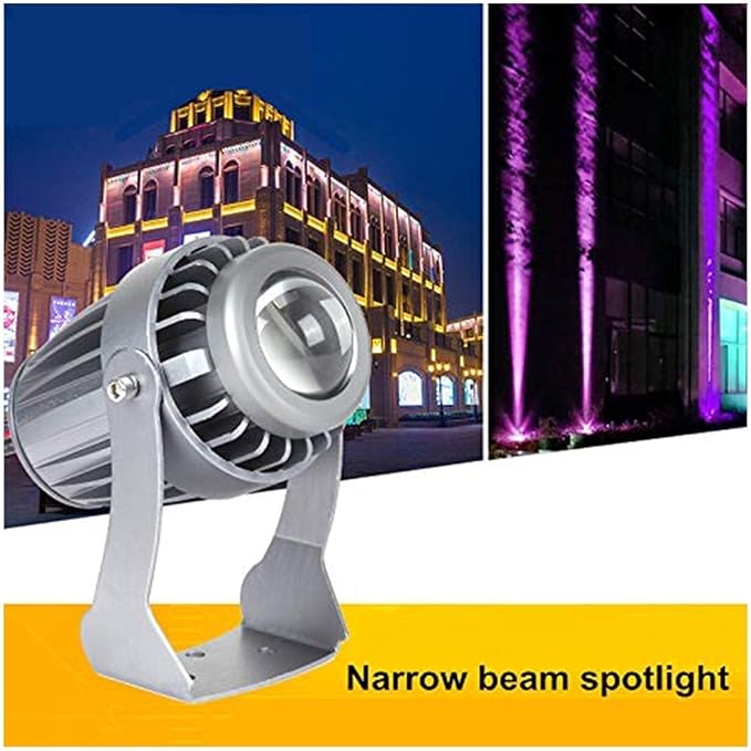 10W Spotlight Led Beam Light - Led Spot Lights IP66 Waterproof Outdoor Long-Range Wall Washerspotlight AC 220V Landscape Lighting Ultra-Bright Rotation Spotlight(Warm White)