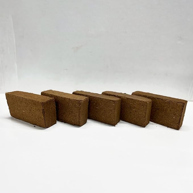 Best Coco Peat - Premium Coconut Coir Pith 5 Brick Pack 650gm/1.4 Lbs | 100% Organic | Expands Approx 2.3 Gallon | Lowest EC and Ph Balance