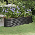 YAFF Garden Raised Bed Powder-Coated Steel 116.5x31.5x26.8 Anthracite