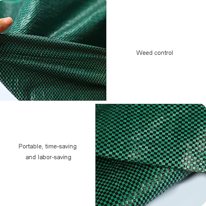 GeotextileWeed Barrier Landscape Fabric Heavy Duty Weed FabricWater Permeable Ground CoverPP Woven Garden Ground CoverTear Resistant Heavy Duty Black (Size : 1.52x6m/5x20ft)