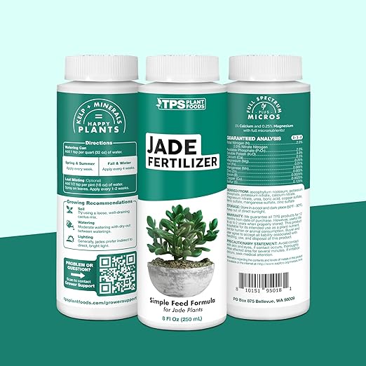 Jade Fertilizer – Gentle Liquid Plant Food for Thick Leaves Healthy Growth &amp Vibrant Color 32 oz