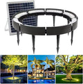 Solar Garden Lights Low Voltage Landscape Tree Ring Lights Landscape Spotlights for Palm Tree Planters Lawn(2000KPack of 8)