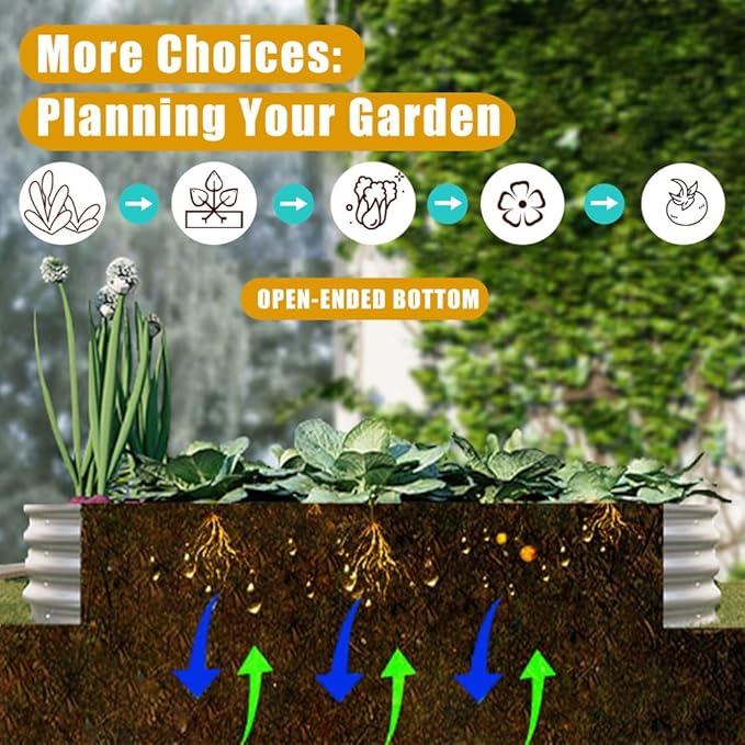 Heavy Duty Galvanized Steel Raised Garden Bed for Outdoor Vegetables Flowers and Herbs – Rust Resistant Durable &amp Easy to Assemble (1Pcs 6x3x1ft)