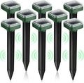 8 Pack Mole Repellent Solar Powered Gopher Repellent Ultrasonic Mole Stakes Deterrent for Yard Solar Rodent Repeller Outdoor for Vole Groundhog Chipmunk Snake Lawns Gardens Farms Burrowing Animals