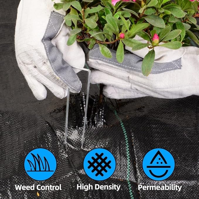 4FT x 100FT Weed Barrier Landscape Fabric Heavy Duty 3.2oz Premium Garden Ground Cover Mat for Weed Control Gardening Plant Beds and Farming