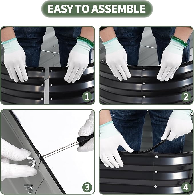 1MORE Raised Garden Bed- Planter Garden Boxes Outdoor Raised Beds for Gardening.6X2X1.4FT(1pcs)-Grey