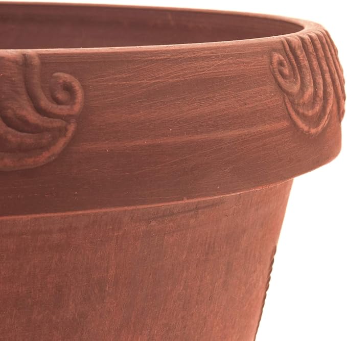 PSW Pot Collection Dragonfly Planter Pot for Indoor and Outdoor Plants and Gardens 12.5' by 10 Terra Cotta Color