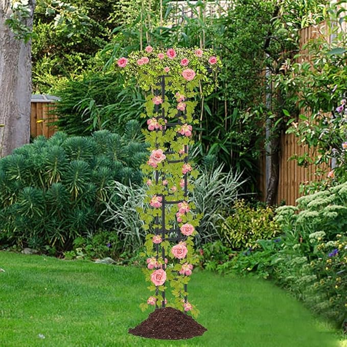 Outdoor Garden Obelisk Trellis for Climbing Plants Vine Jasmine Rose BushGarden Trellis for Climbing PlantsClimbing Rose Trellis(Size:120cm/47.2in)