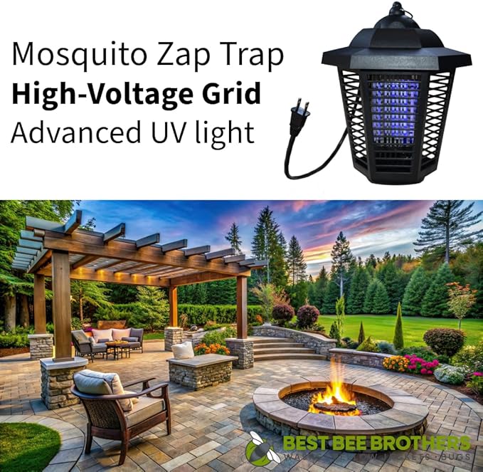 Best Bee Brothers Weatherproof Bug Zapper Outdoor Mosquito Zapper 1/2 Acre Coverage 12 x 8.5