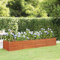 SKM Garden Raised Bed Rusty Corten Steel Large Heavy Weight EnduranceBrown (Weight 34.7LBS)
