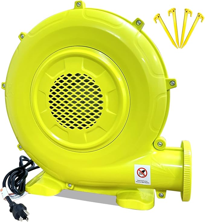 750 Watt Inflatable Air Blower 1HP Bounce House Blower Water Slides air Sofas Paint Booth and Other Suitable Outdoor inflatables Electric Air Pump Fan