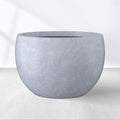 Kante 11.8 Dia Round Concrete Planter Outdoor/Indoor Large Bowl Plant Pots with Drainage Hole and Rubber Plug for Garden Patio Balcony Home Gray