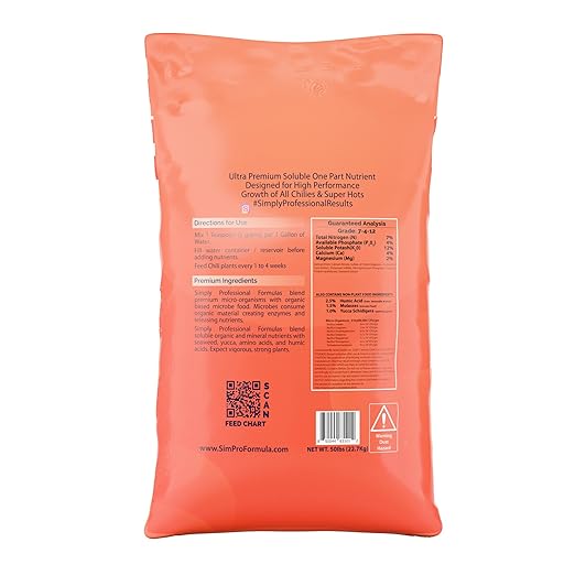 Chilihead Formula - All-in-One Fertilizer for Peppers &amp Chilies with Balanced Nutrition - Water Soluble Plant Food for Bold Harvests &amp Thriving Plants - 50 LB Bag