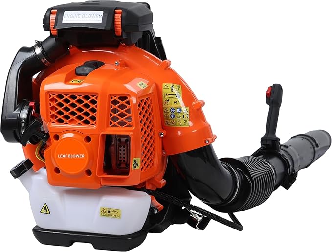 【Ship from US】 Gas Powered Backpack Leaf Blower 80CC 900CFM 2 Stroke Gas Leaf/Snow Blower Air Cooling Gasoline Backpack Leaf Blowers for Gutter Garden