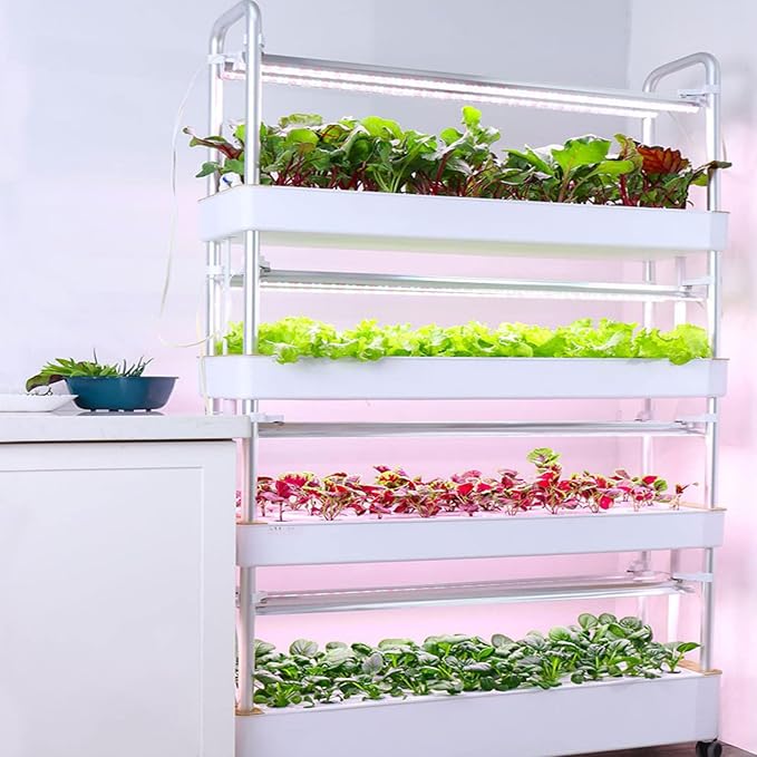 Hydroponics Growing System with Automated LED Grow Lights Indoor Garden Tower Vertical Farming Soilless Multilayer Smart Growing Equipment 120holes