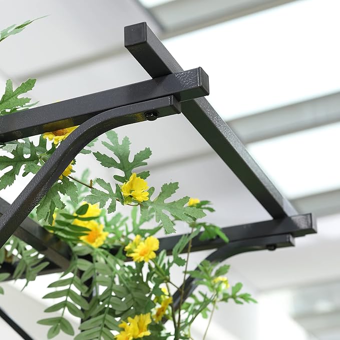 82'' Decorative Metal Garden Trellis Arch with Durable Steel Tubing &amp Elegant Scrollwork Perfect for Weddings Outdoor Events Garden Decor