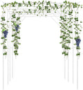 Metal Pergola Arbor Garden Arch Trellis for Climbing Plants 9.84 * 6.56 * 7.55ft Large Tall Trellis Plants Support for Climbing Vine Vegetable Fruit Flower Wedding Party (White Style A)