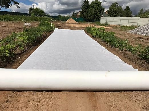 5oz Heavy Duty Non-Woven Geotextile Fabric for Drainage and Landscape-Durable Weed Barrier for Driveway Stabilization(White1mx60m/3.3ftx197ft)