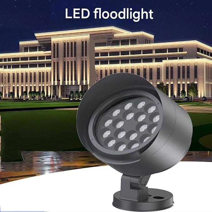 Outdoor LED Spotlight - Landscape Lamp 220V IP65 Waterproof Lawn Projector Floodlight Tree Lighting for Hotel Exterior Wall Contouring Landscaping Projects(A-Neutral Light54W)