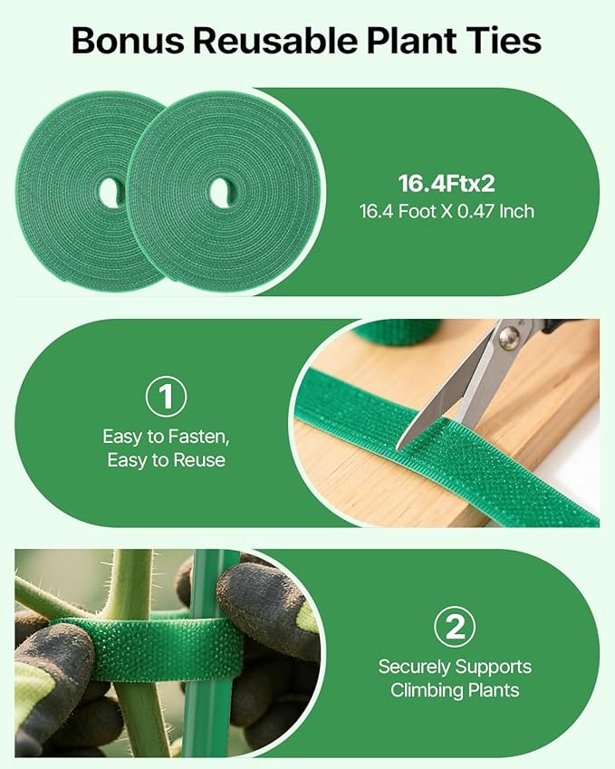 Suteck A-Frame Cucumber Trellis 59.4 2 Pack - Metal Garden Trellis for Cucumbers Peas Beans &amp Climbing Plants Foldable Outdoor &amp Indoor Vegetable Support for Raised Beds Patios &amp Back