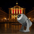 10W Rotation Spotlight - Long Range LED Flood Lights Narrow Beam Angle Landscape Lamps AC 220V Outdoor Wall Washer IP65 Building Exterior Wall Lighting Projector(Blue)