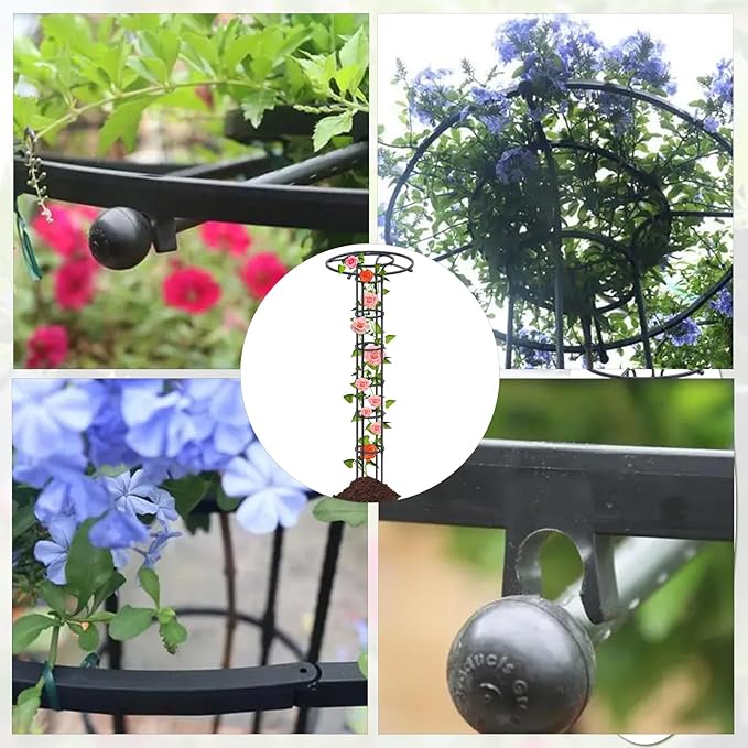 Garden Trellis for Climbing Plants Metal Plant Supports for Roses Cucumbers Obelisks Trellis for Your GardenWhite180 cm/70.8 in