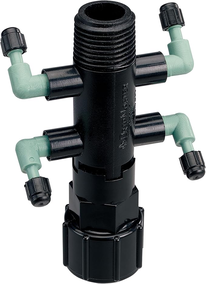 Orbit 5-Pack Drip System Shrub Adapter 4-Port Watering Manifold for 1/4 Inch Tube