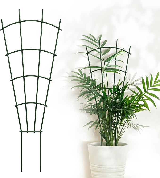 6-Pack Metal Trellis for Potted Plants 32 Heavy Duty Garden Trellis for Climbing Plants Rustproof Powder Coated Indoor/Outdoor Trellis for Climbing Vines Flowers Houseplants