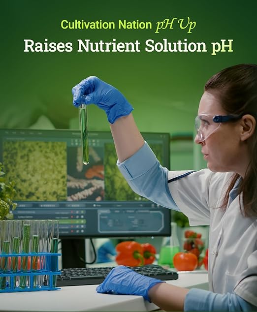 FoxFarm Cultivation Nation pH UP for Plants’ Nutrient Solutions - Formulated with Potassium Hydroxide for Adjustment - Ideal for Soil &amp Hydroponics Raises pH Levels of Nutrient Solution - 1 Quart