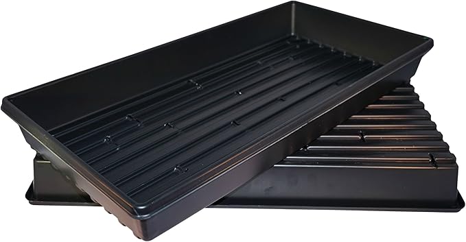 Heavy Duty Made in USA 1020 Growing Tray for Garden Seeds Microgreens Wheatgrass (with Drain Holes)