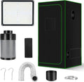 MELONFARM Grow Tent Complete System 2x2 Schedule Full Spectrum 100W LED Grow Light &amp Grow Tent Kit 24x24x48 4 Adjustable Ventilation Kit Noise-reducing Rubber Duct Connector